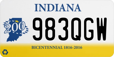 IN license plate 983QGW