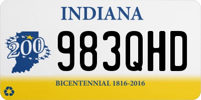 IN license plate 983QHD