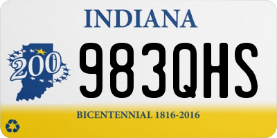 IN license plate 983QHS