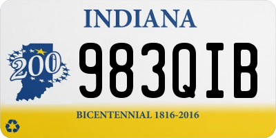 IN license plate 983QIB