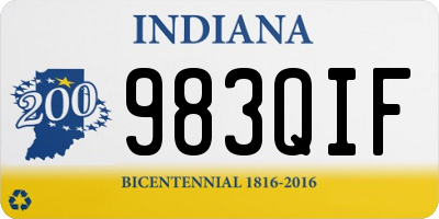 IN license plate 983QIF