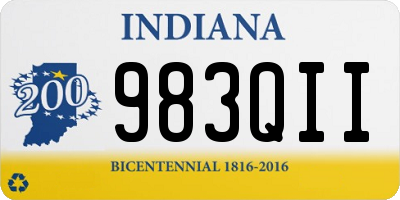 IN license plate 983QII