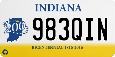 IN license plate 983QIN