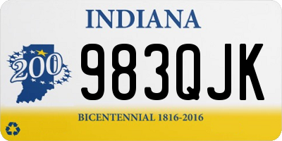 IN license plate 983QJK