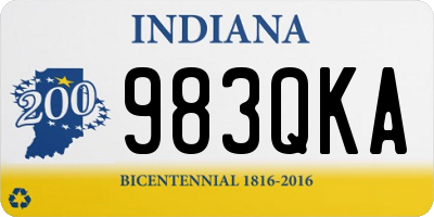 IN license plate 983QKA