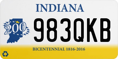 IN license plate 983QKB