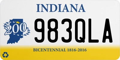 IN license plate 983QLA