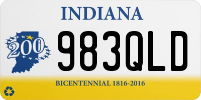 IN license plate 983QLD