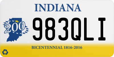 IN license plate 983QLI