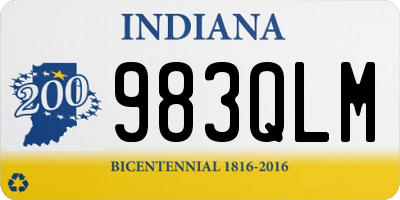 IN license plate 983QLM