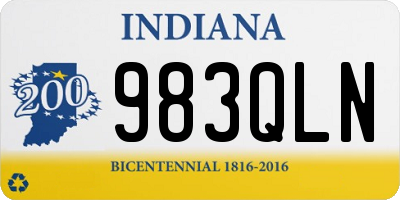 IN license plate 983QLN