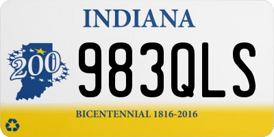 IN license plate 983QLS