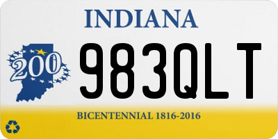 IN license plate 983QLT