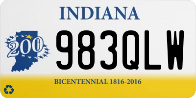 IN license plate 983QLW