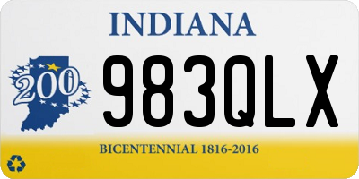 IN license plate 983QLX