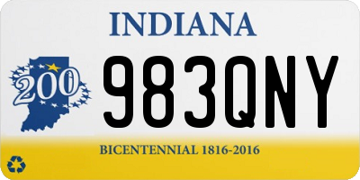 IN license plate 983QNY