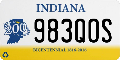 IN license plate 983QOS