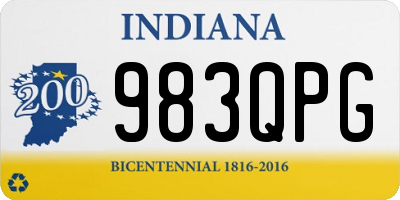 IN license plate 983QPG