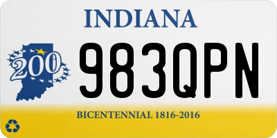 IN license plate 983QPN