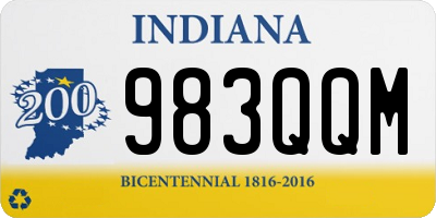 IN license plate 983QQM