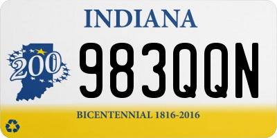 IN license plate 983QQN