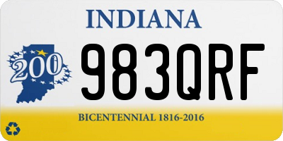 IN license plate 983QRF