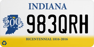 IN license plate 983QRH