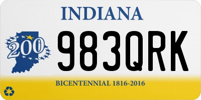 IN license plate 983QRK