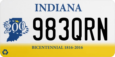 IN license plate 983QRN