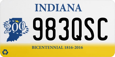 IN license plate 983QSC