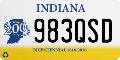 IN license plate 983QSD