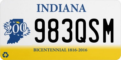 IN license plate 983QSM