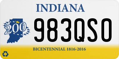 IN license plate 983QSO
