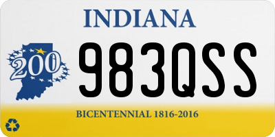 IN license plate 983QSS