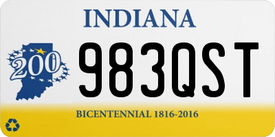 IN license plate 983QST