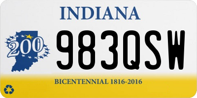 IN license plate 983QSW