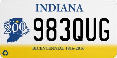 IN license plate 983QUG