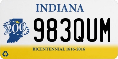 IN license plate 983QUM