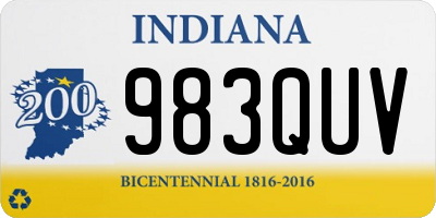 IN license plate 983QUV