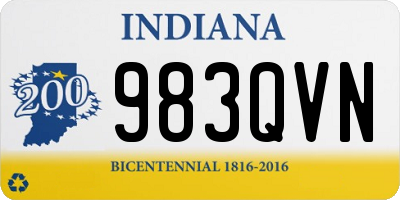 IN license plate 983QVN