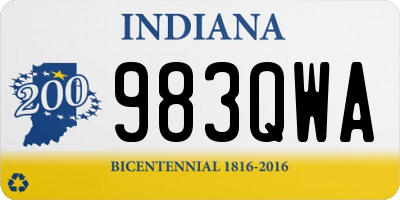 IN license plate 983QWA