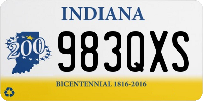 IN license plate 983QXS