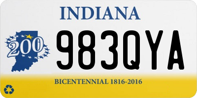 IN license plate 983QYA