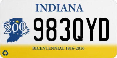 IN license plate 983QYD