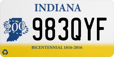 IN license plate 983QYF