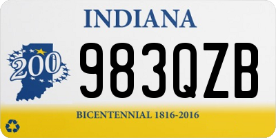 IN license plate 983QZB