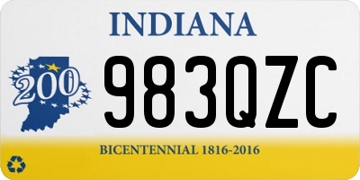 IN license plate 983QZC