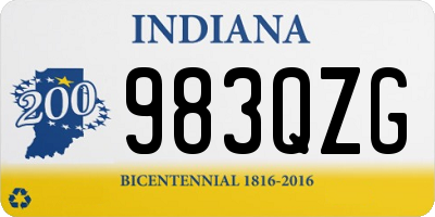 IN license plate 983QZG