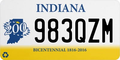 IN license plate 983QZM