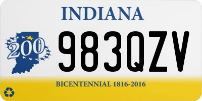 IN license plate 983QZV